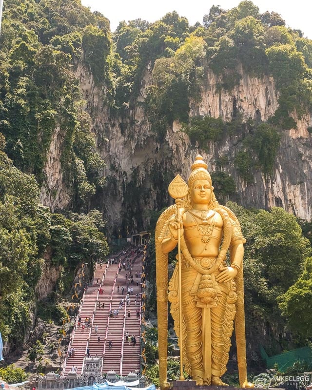 Batu Caves exterior and Lord Murugan Hindu Statue