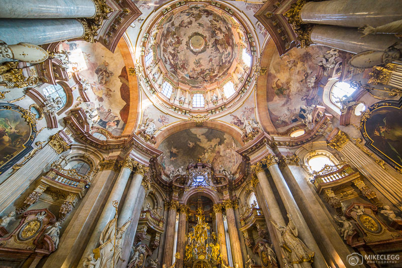 Capturing the interior of a church using a wide angle lens