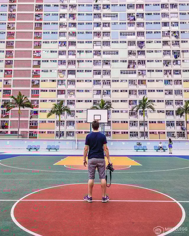 Colourful facades at Choi Hung Estate Hong Kong