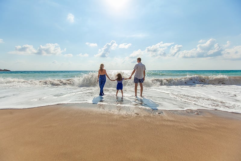 Families and the beach