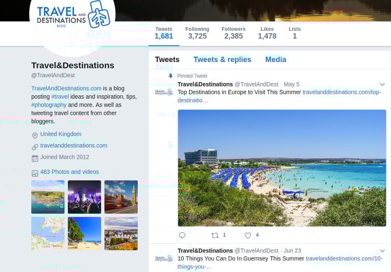 Twitter and sharing links to blog posts