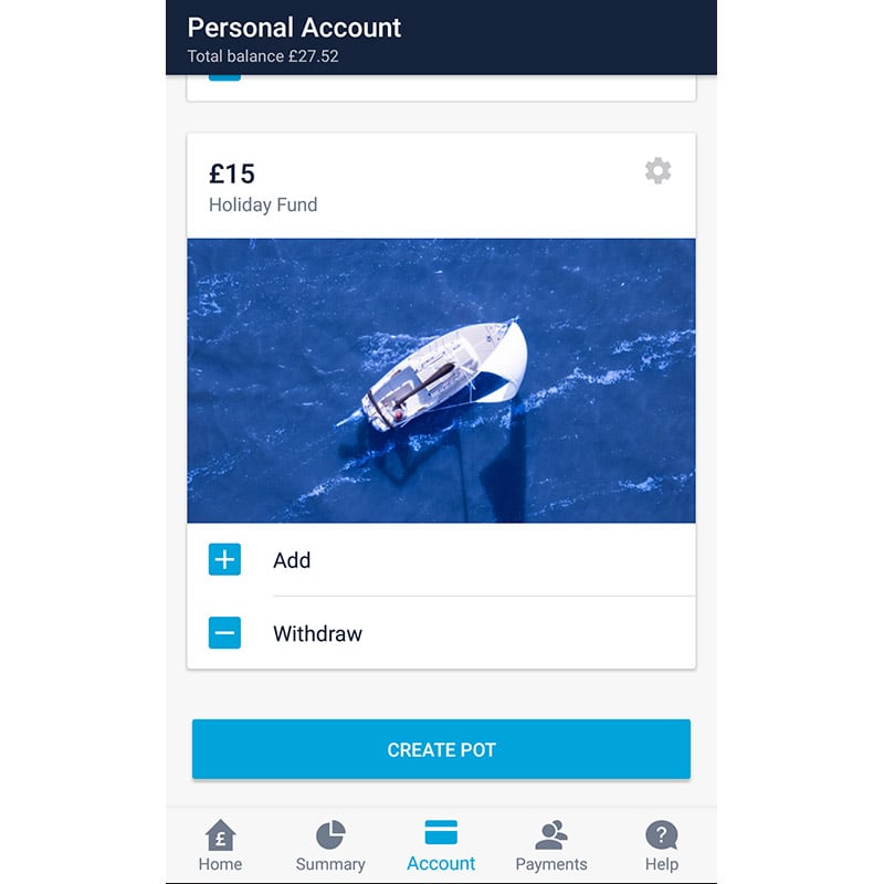 Pots in Monzo