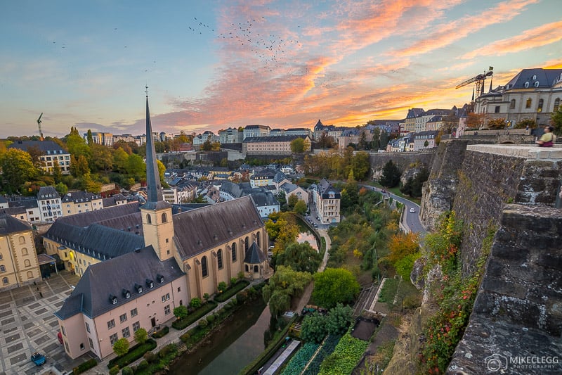 Luxembourg Skyline at sunset