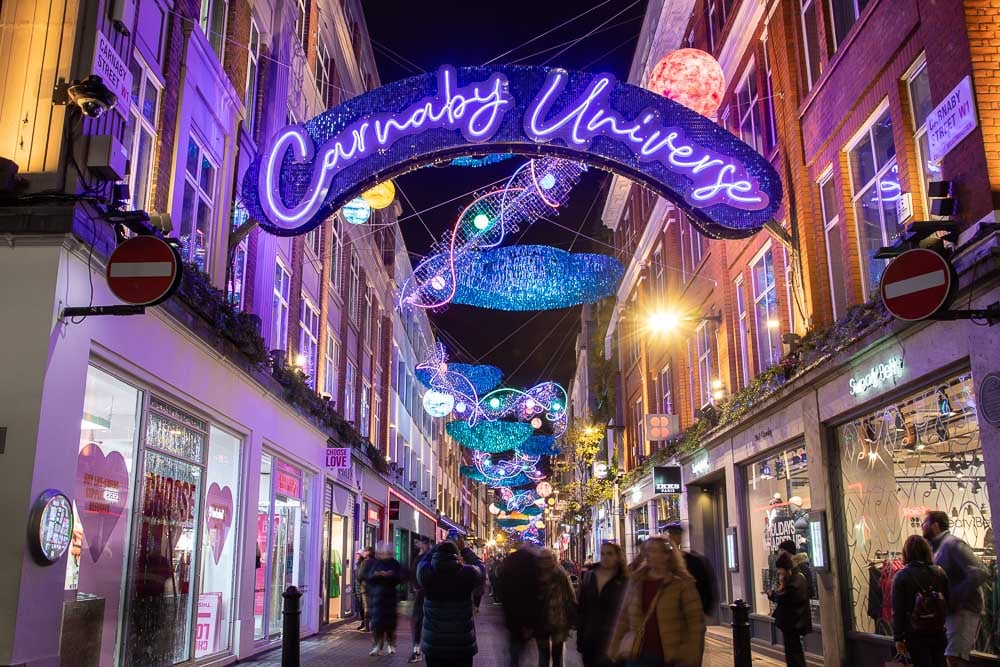 Carnaby Street 2023 at Christmas