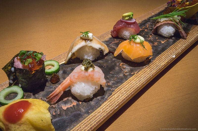 Colourful Sushi at Nanairo Temariuta - Tokyo