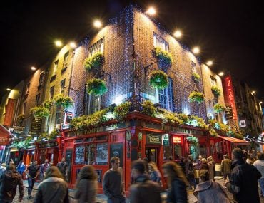 Dublin, Ireland at night - Temple bar