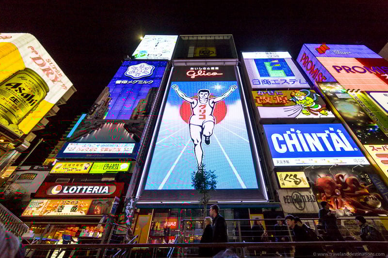 Glico billboard along the Dotonbori Canal at night