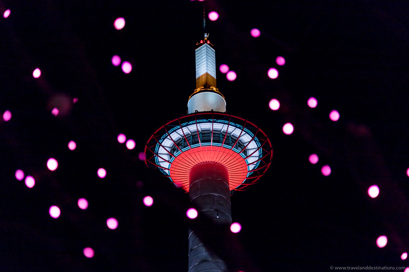 Kyoto Tower at night