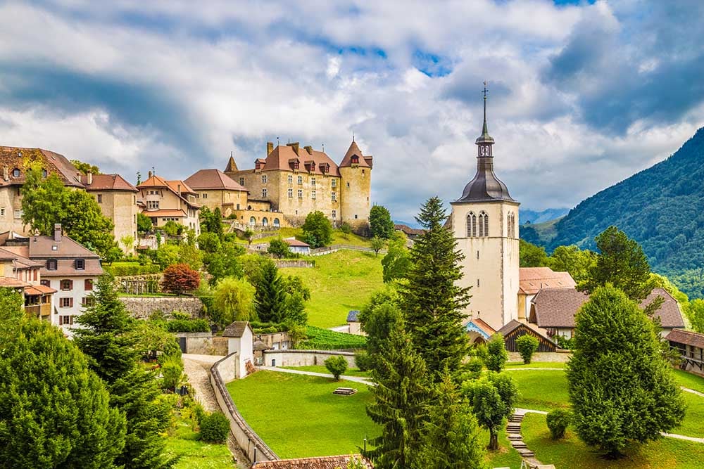 Gruyeres skyline