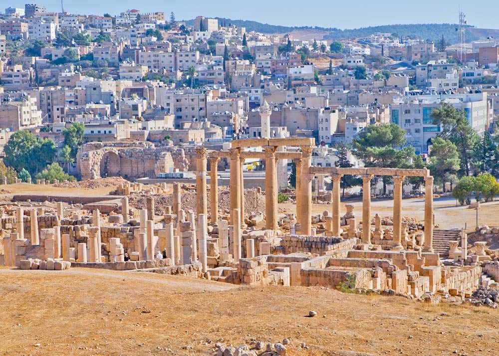 Jerash city and ruins