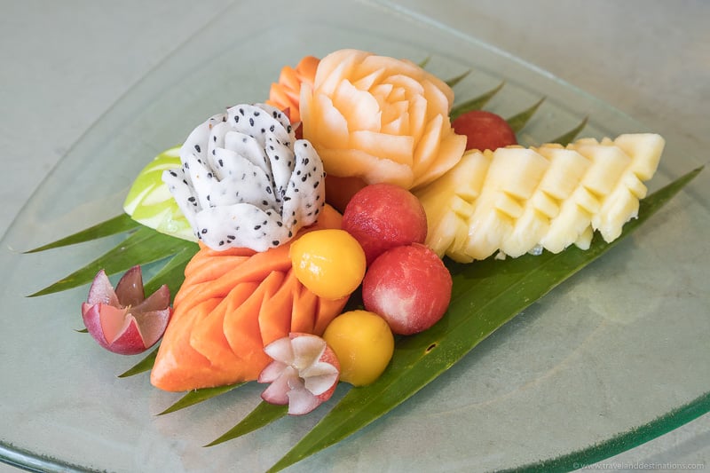 Beautiful carved fruit