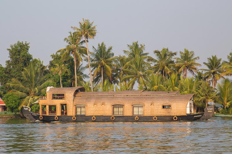 A houseboat in Kerala, India