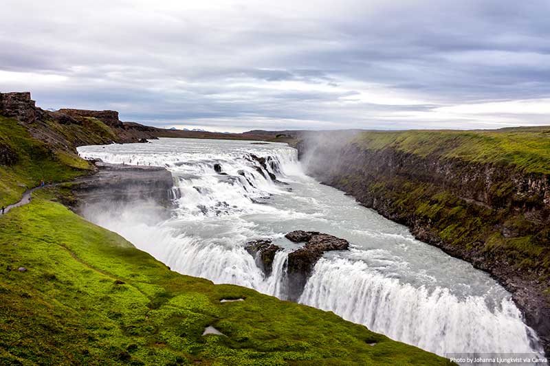 Gullfoss waterfall in Iceland
