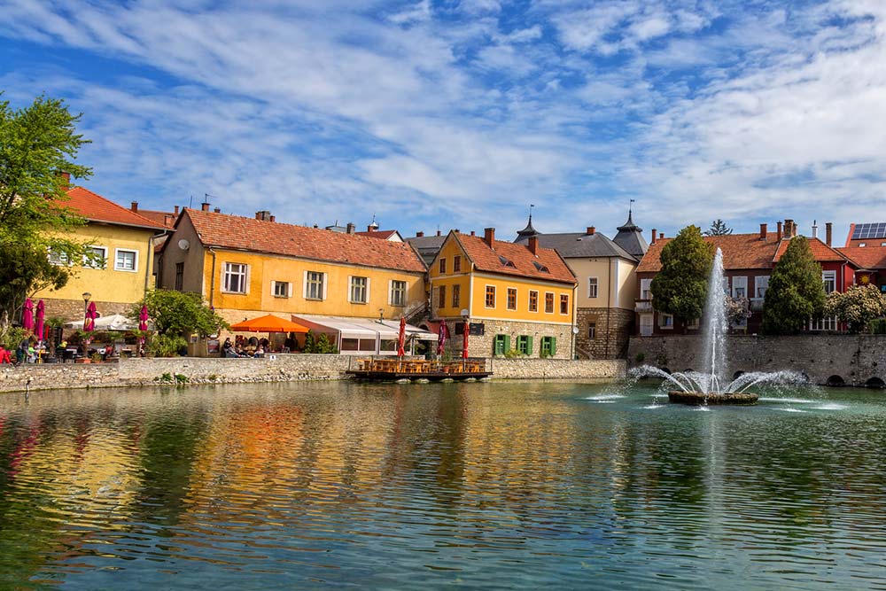 Tapolca streets and buildings