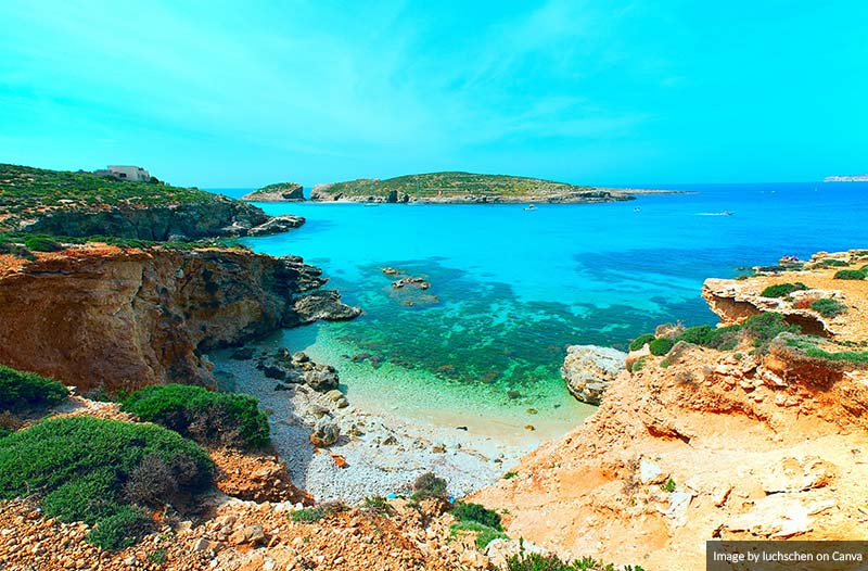 Blue lagoon Comino island Malta