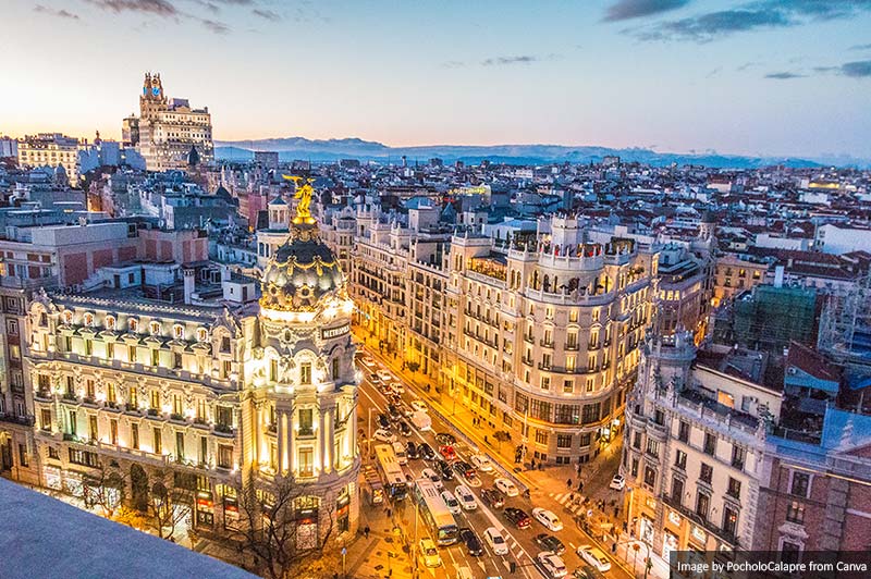 Madrid at night