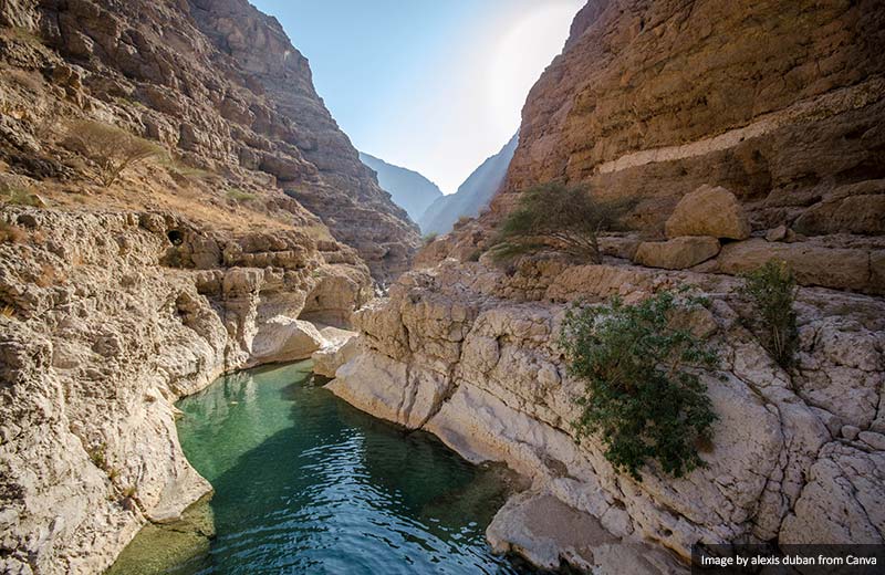 Wadi Shab natural pools