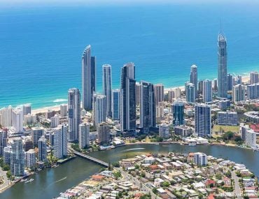 Aerial view the Gold Coast