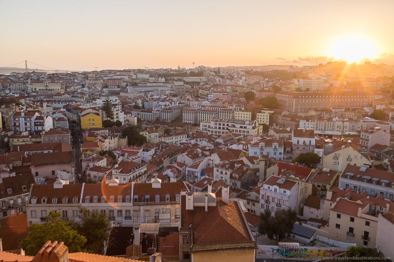 Lisbon Skyline and Sunset