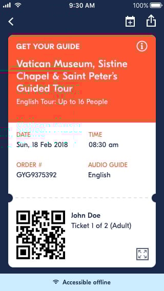 GetYourGuide Ticket