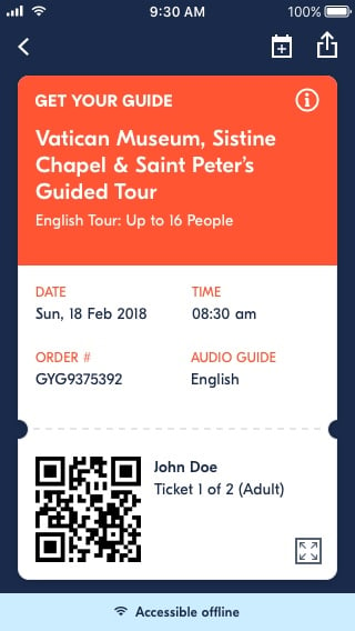 GetYourGuide Ticket