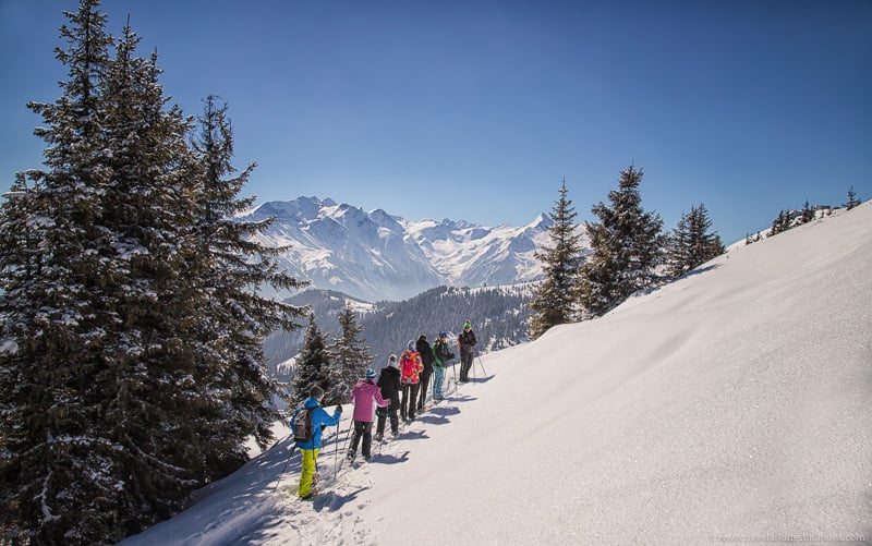 Snowshoe hikes in the winter