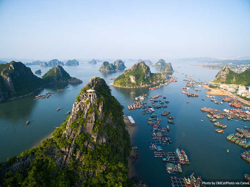 Landscape in Halong bay