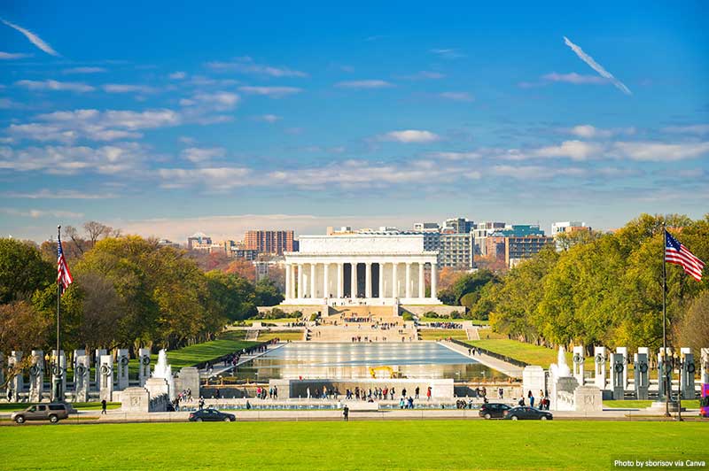 Lincoln memorial in Washington DC