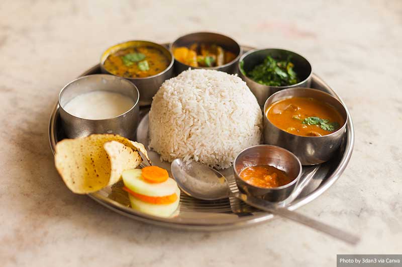 Nepali Thali (Dal Bhat) set