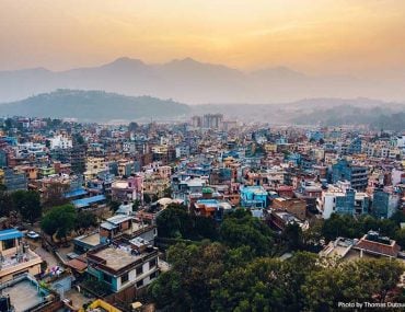 Patan at Sunset in Nepal