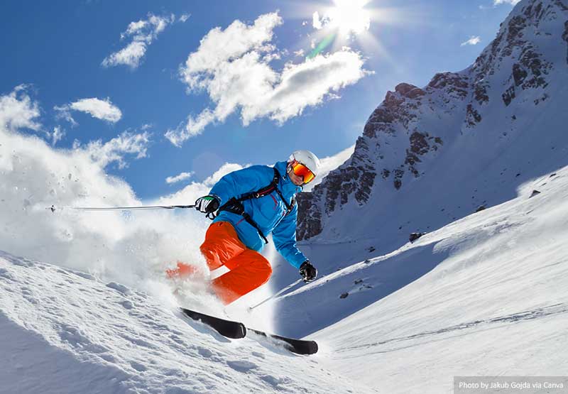 Skier on the mountain