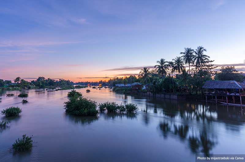 Village on Don Det Island, Si Phan Don