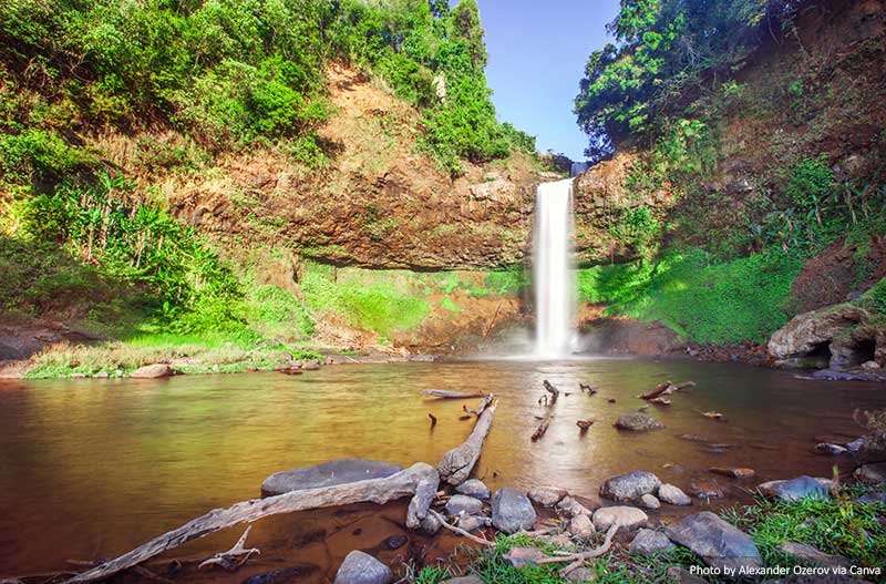 Waterfall in Bolaven Plateau near Pakse