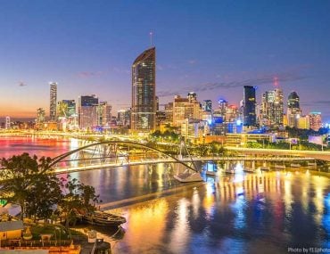 Brisbane skyline at night