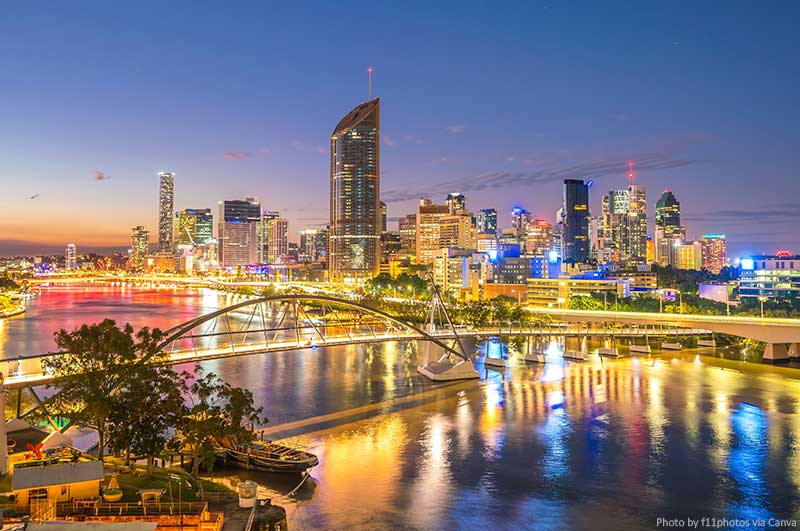 Brisbane skyline at night