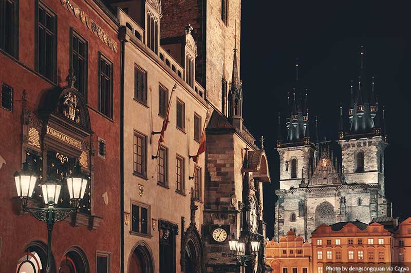 Prague Old Town at night