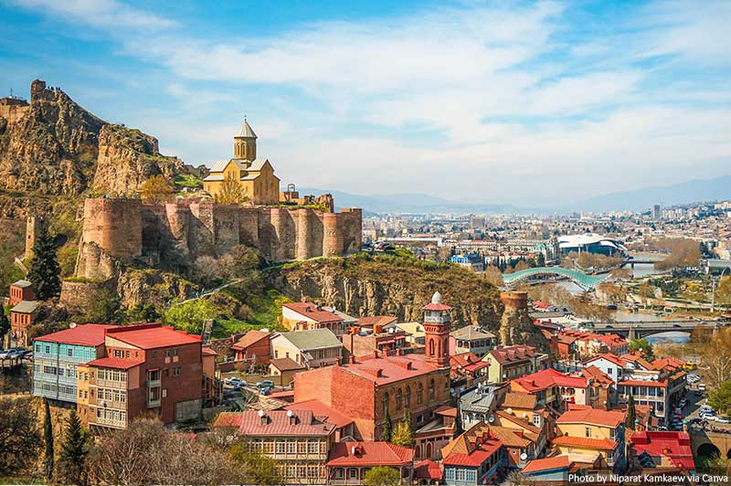 Skyline view of Tbilisi