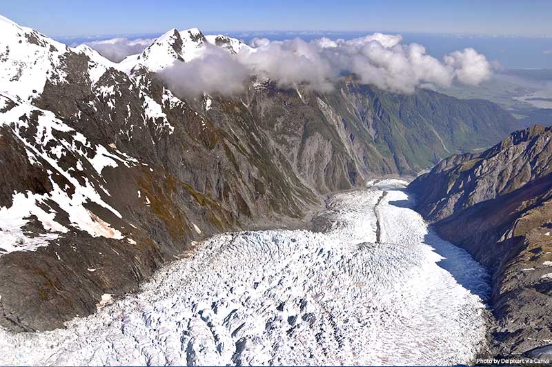 Franz Josef glacier high view