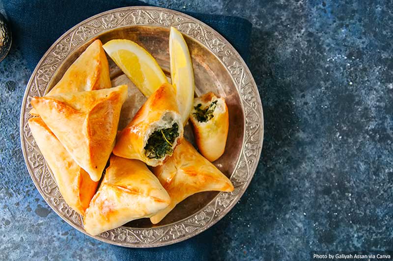 Spinach fatayer