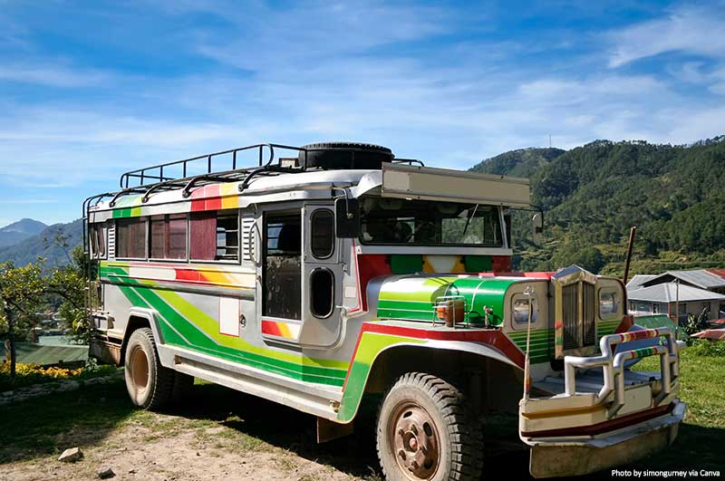 Traditional passenger jeepney in Philippines