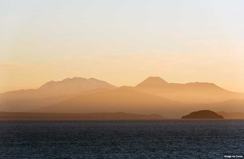 Lake Taupo at dusk