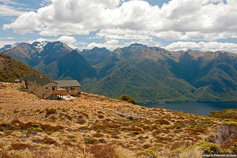 View from the hut on the Kepler Track, NZ