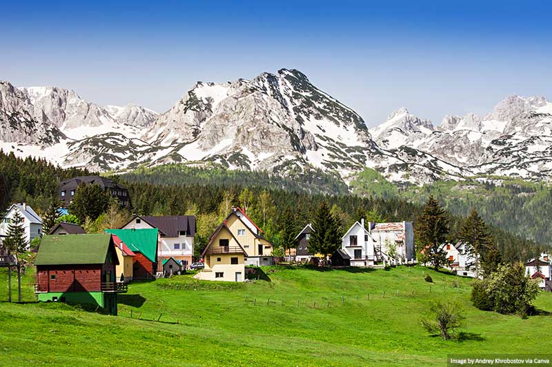 Zabljak town and mountains