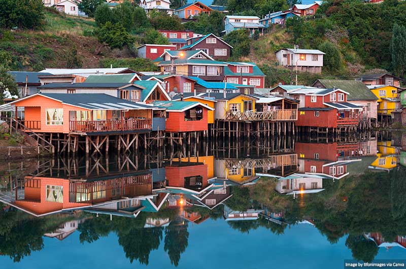 City of Castro at Chiloe Island