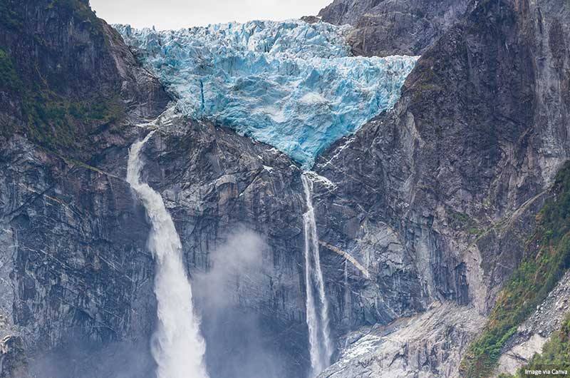 Hanging Glacier of Queulat National Park (Chile)