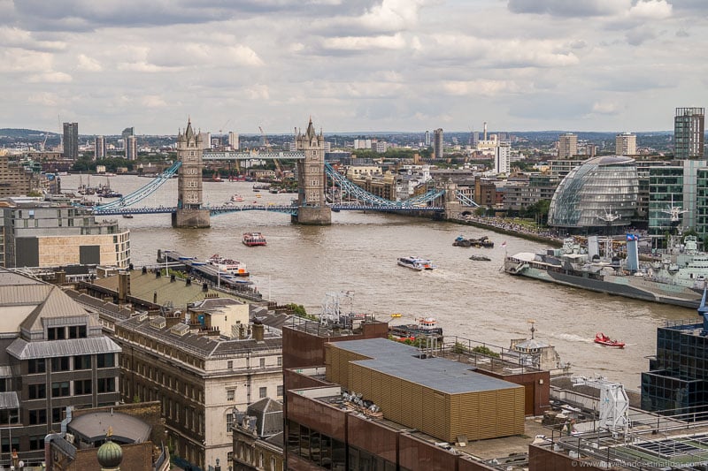 Views from Monument in London