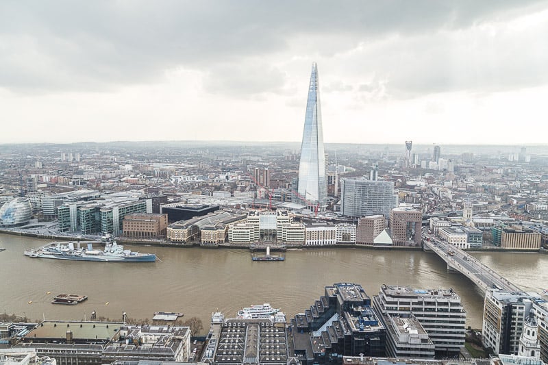 Views from the Skygarden in London