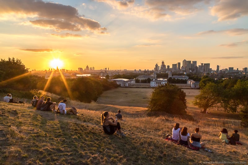 Views of London from Greenwich Park