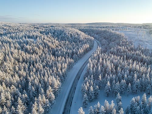 Lapland landscapes in the winter