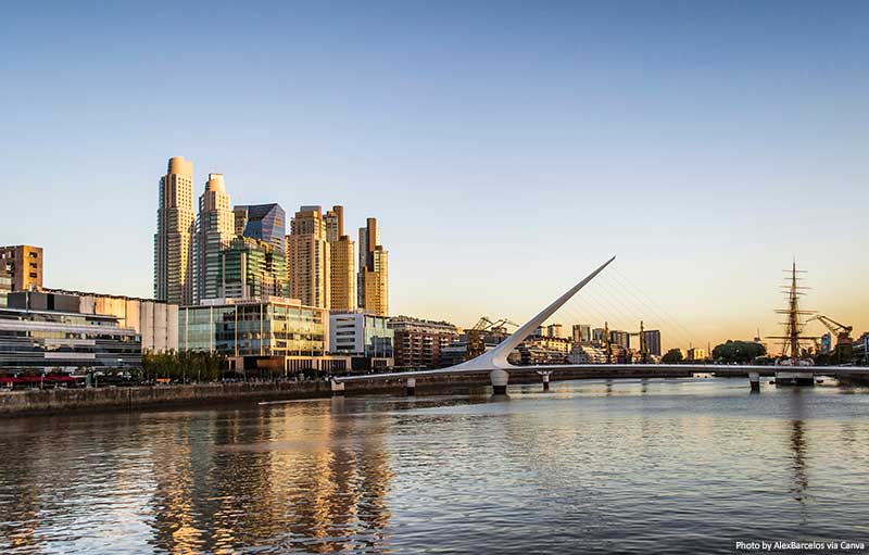 Puerto Madero around sunset
